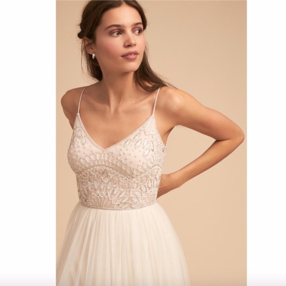 BHLDN Adrianna Papell beaded Violetta dress - Picture 2 of 8